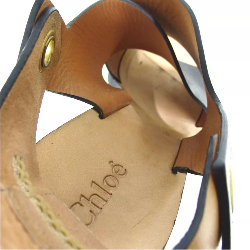 Chloe wedges sandals leather - Picture 7 of 8